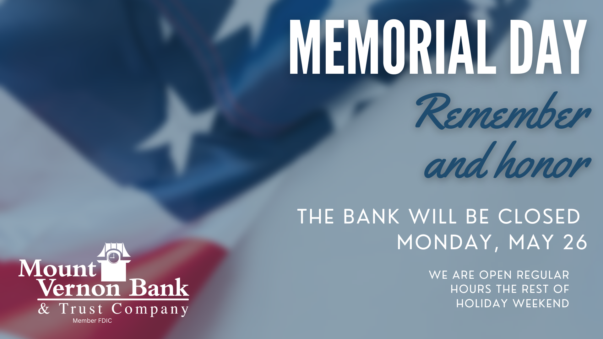 Closed Memorial Day