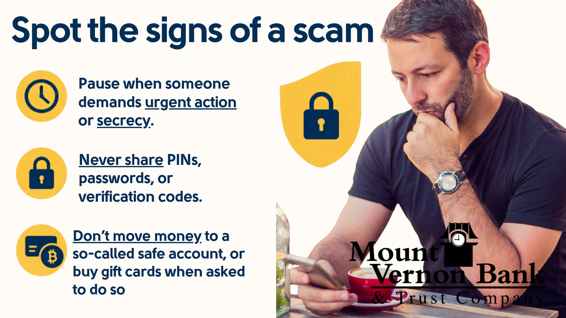 Spot the signs of a scam